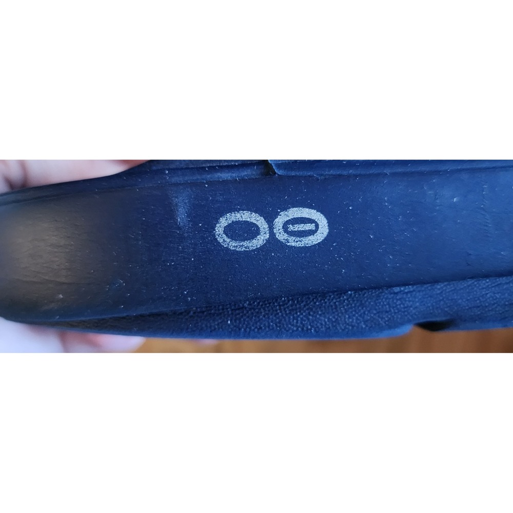 OOFOS Women's Blue Oofoam Thong Sandals Flip Flops Comfort Recovery Wms 10 Men 8 - Picture 3 of 12